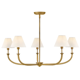 Greta Large Formal Chandelier in Heritage Brass
