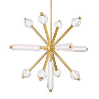 ATOM Chandelier In Vintage Brass Finish