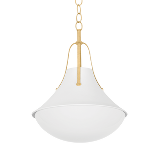 COVENTRY Pendant with Vintage Gold Leaf/ White Plaster Finish