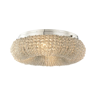 Crystal Ring 13'' Wide 4-Light Semi Flush Mount - Polished Chrome