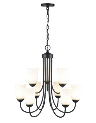 Ivey Lake 9-Light Chandelier Ceiling Light Matte Black