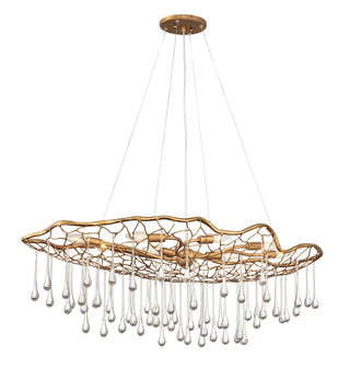 Laguna Medium Eight Light Linear in Burnished Gold