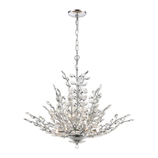 Crystique 30'' Wide 9-Light Chandeliers - Polished Chrome