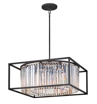 Giada Medium Convertible Drum Chandelier In Black Finish