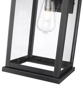 Bowton II 1-Light Outdoor Wall Sconce Powder Coated Black