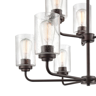 Moven 9-Light Chandelier Ceiling - Rubbed Bronze