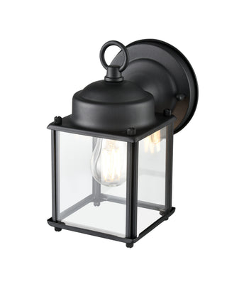 1-Light Outdoor Wall Sconce Textured Black