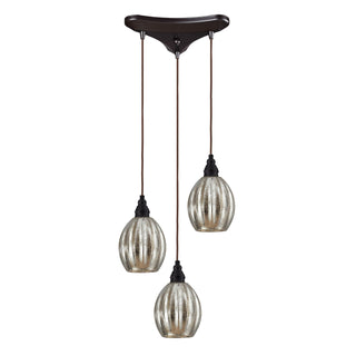 Danica 10'' Wide 3-Light Pendant - Oiled Bronze