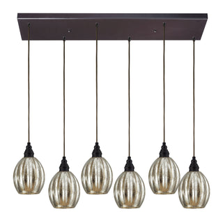 Danica 30'' Wide 6-Light Pendant - Oiled Bronze