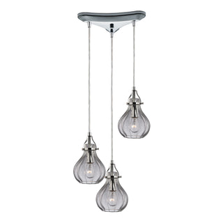 Danica 10'' Wide 3-Light Pendant - Polished Chrome