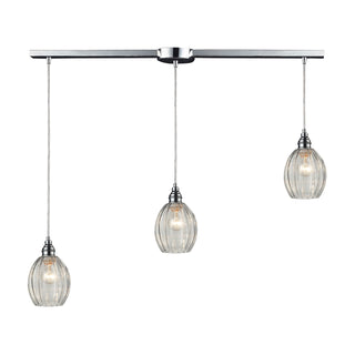 Danica 36'' Wide 3-Light Pendant - Polished Chrome