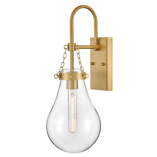 Eloise Large Single Light Sconce in Lacquered Brass