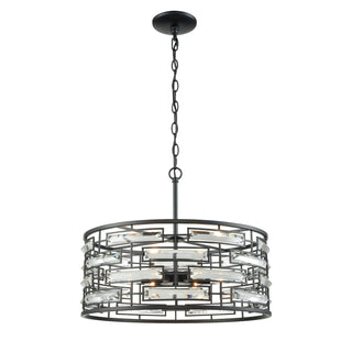 Lineo 20'' Wide 6-Light Chandeliers - Matte Black