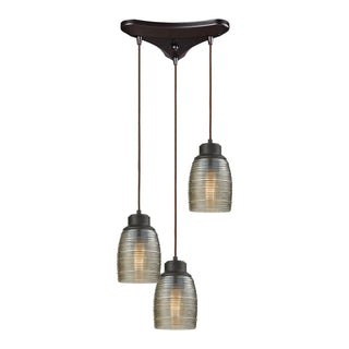 Muncie 10'' Wide 3-Light Pendant - Oil Rubbed Bronze