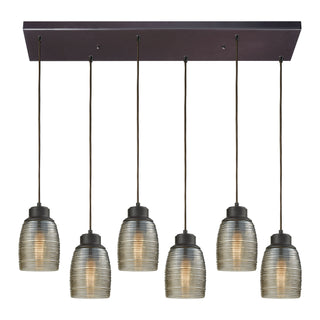 Muncie 30'' Wide 6-Light Pendant - Oil Rubbed Bronze