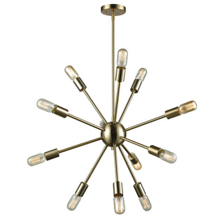 Delphine 27'' Wide 12-Light Chandeliers - Satin Brass