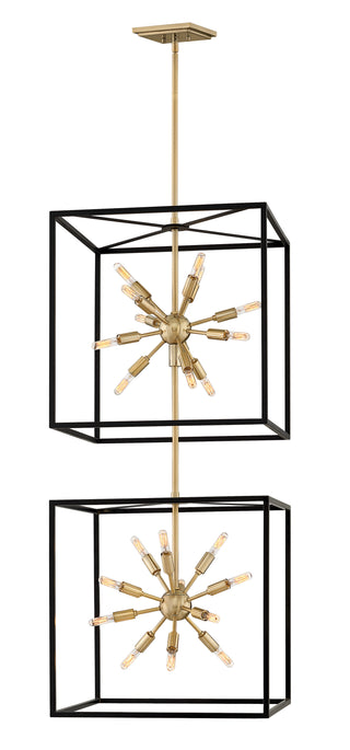 Aros Large Open Frame Pendant In Black Finish