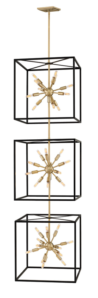 Aros Double XL Open Frame Pendant In Black Finish