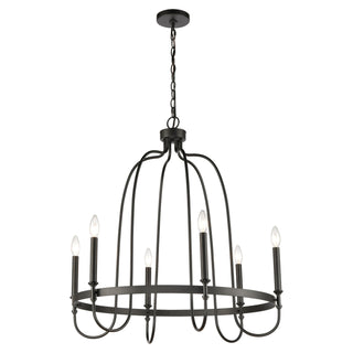 Wickshire 29'' Wide 6-Light Chandeliers - Matte Black