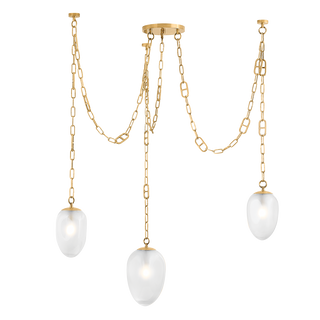 DAITH Chandelier In Vintage Brass Finish