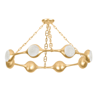 RIVIERE CHANDELIER In Vintage Gold Leaf Finish