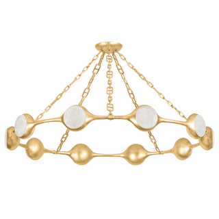 RIVIERE CHANDELIER In Vintage Gold Leaf Finish