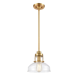 Manhattan Boutique 9'' Wide 1-Light Mini Pendant - Brushed Brass