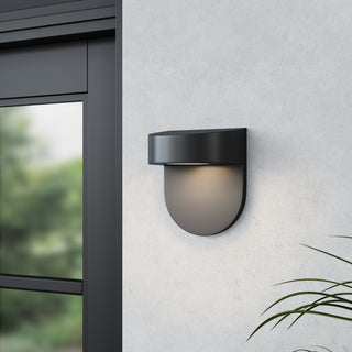 1-Light Outdoor Wall Sconce Powder Coated Black