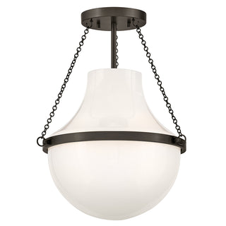 Collins Medium Semi-Flush Mount in Black Oxide