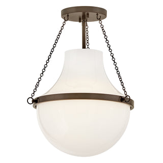 Collins Medium Semi-Flush Mount in Heritage Bronze