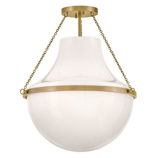 Collins Medium Semi-Flush Mount in Heritage Brass