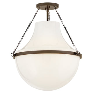 Collins Medium Semi-Flush Mount in Heritage Bronze