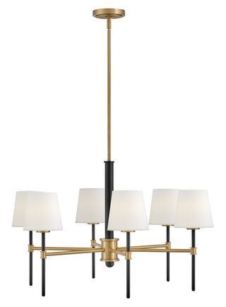 Saunders Medium Chandelier In Black Finish