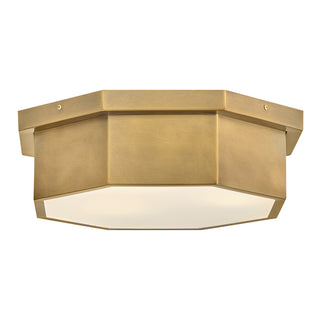 Facet Medium Flush Mount in Heritage Brass