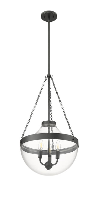 Clarra 3-Light Pendant light Matte Black