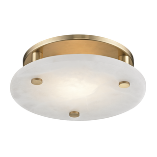 Croton Flush Mount with Aged Brass Finish