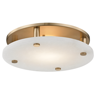 Croton Flush Mount with Aged Brass Finish