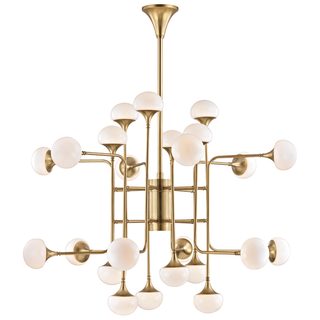 Fleming Chandelier Aged Brass