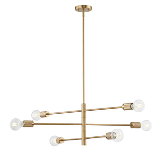 Module 34'' Wide 6-Light Chandeliers - Burnished Brass