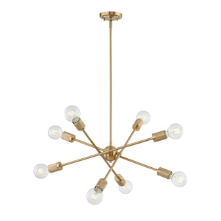 Module 22'' Wide 8-Light Chandeliers - Burnished Brass