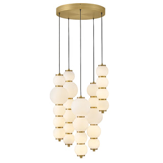 Trigo Small Abstract Chandelier In Light Brass Finish