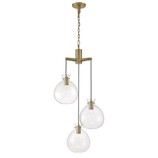 Selina Tiered Globe LED Chandeliers - Antique Brass