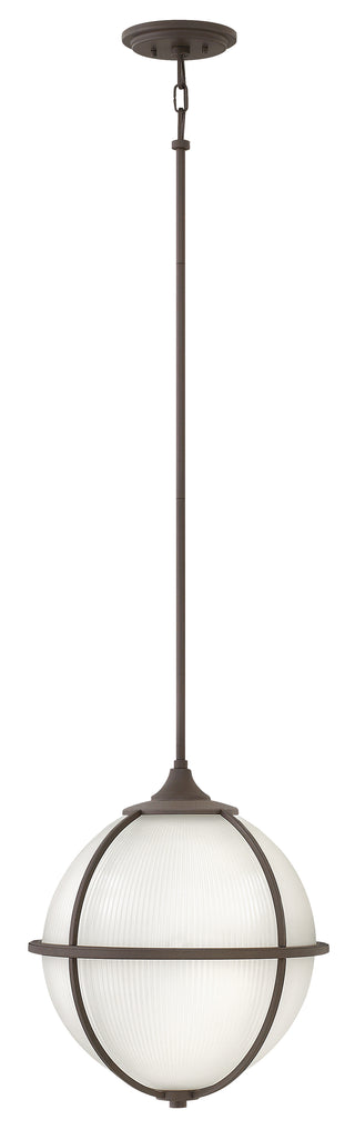 Odeon Medium Orb Pendant In Light Bronze Finish