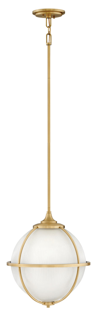 Odeon Medium Orb Pendant in Satin Brass