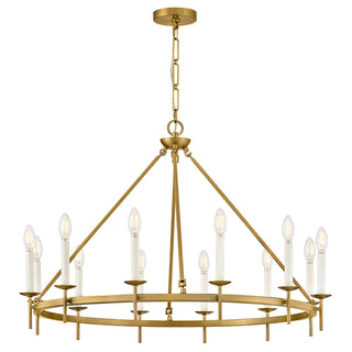 Copley Large Ring Chandelier in Lacquered Brass
