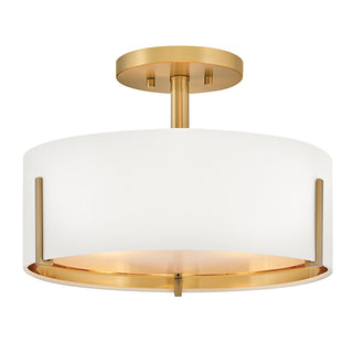 Halle Medium Semi-Flush Mount In Light Brass Finish