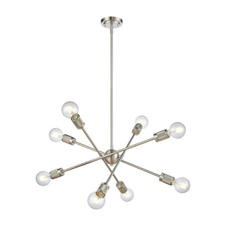 Module 22'' Wide 8-Light Chandeliers - Satin Nickel