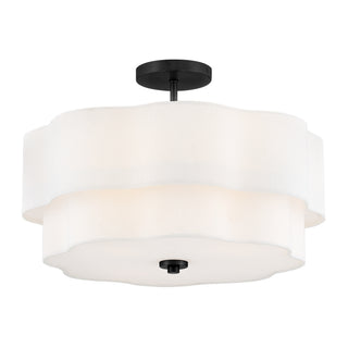 Gwen Medium Semi-Flush Mount in Black