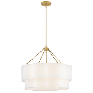 Gwen Medium Drum Chandelier in Lacquered Brass