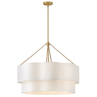 Gwen Medium Drum Chandelier in Lacquered Brass